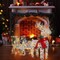 Holiday LED Brown Reindeer with Sleigh, Warm White Twinkling Christmas Lights